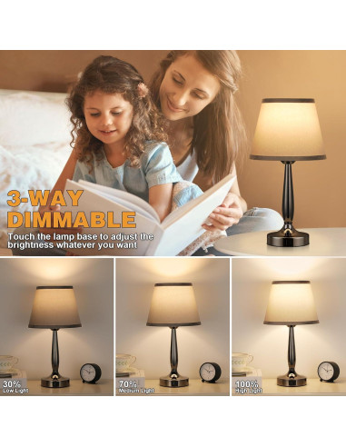 Lámpara de Mesa Táctil Kakanuo con USB y Regulador 41.4cm