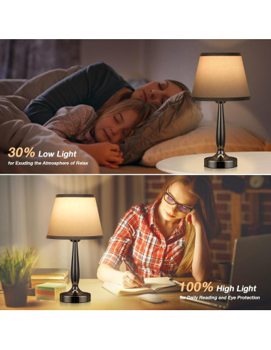 Lámpara de Mesa Táctil Kakanuo con USB y Regulador 41.4cm