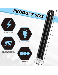 Bombillas UV de Reemplazo Kittmip para Zapper de Insectos 40W (2) 2