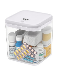 Caja de Almacenamiento EMLTHORY Bloqueable Transparente 14x14x16cm