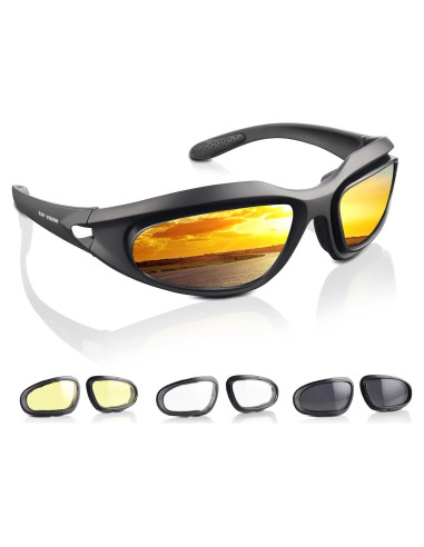 Gafas de sol deportivas EX-9100 UV400 con lentes intercambiables