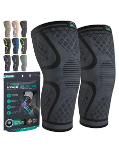 Fajas de Compresión para Rodilla Modvel - Paquete de 2, Alivio Dolor