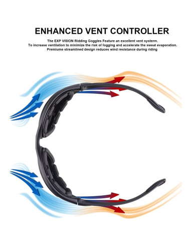 Gafas de sol deportivas EX-9100 UV400 con lentes intercambiables