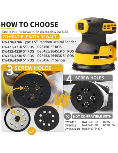 Almohadilla de Lijado 5" Gnellkoor para Lijadora DeWalt 2