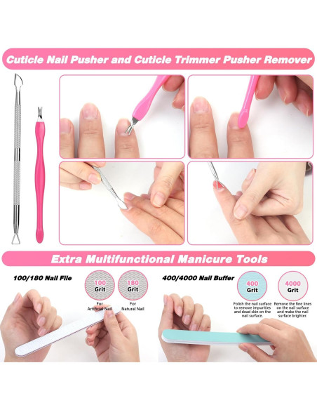 Juego de Tips de Uñas Coffin Transparentes Qinzave 600 Piezas