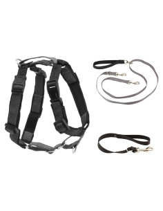Arnés 3-en-1 PetSafe Mediano Negro con Correa de Control