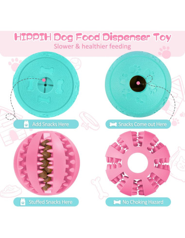 Juguetes de rompecabezas para perros HIPPIH - 2 piezas