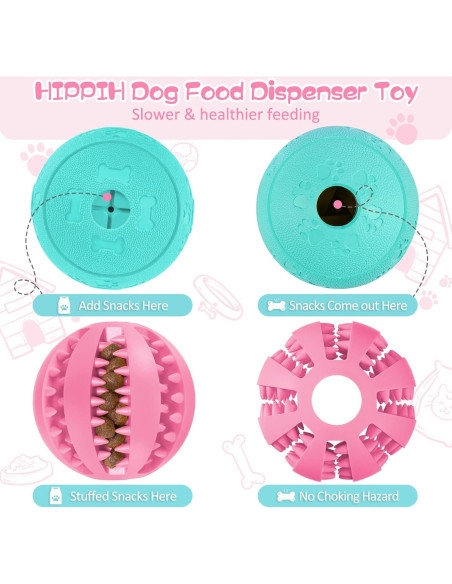 Juguetes de rompecabezas para perros HIPPIH - 2 piezas