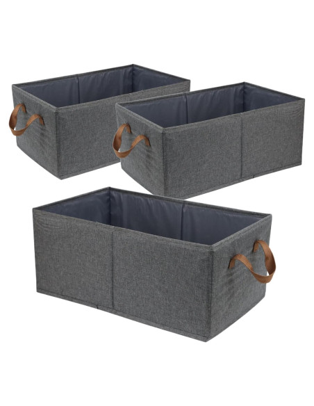 Paquete de 3 Cajas de Almacenamiento Plegables Fordonral 47.6x27.9 cm