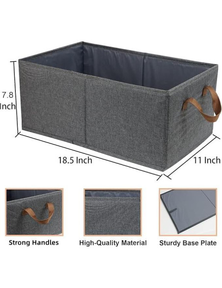 Paquete de 3 Cajas de Almacenamiento Plegables Fordonral 47.6x27.9 cm