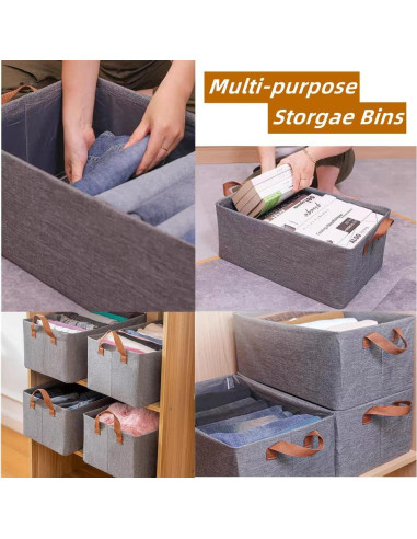 Paquete de 3 Cajas de Almacenamiento Plegables Fordonral 47.6x27.9 cm