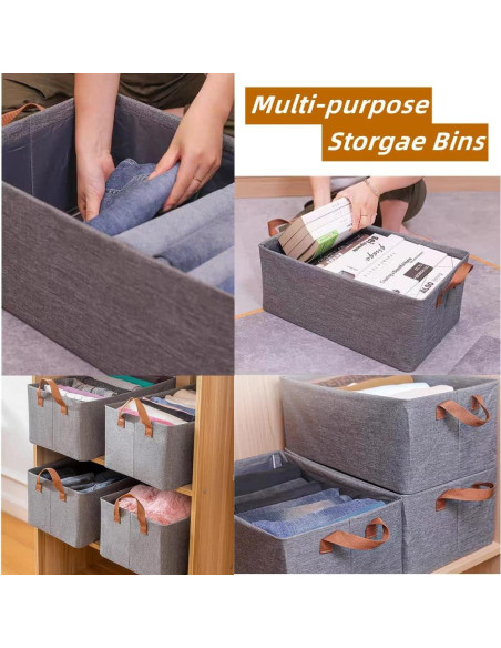 Paquete de 3 Cajas de Almacenamiento Plegables Fordonral 47.6x27.9 cm