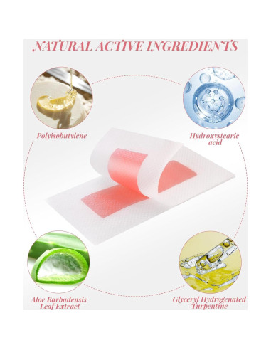 Tiras de Cera Facial OPOX 40 Piezas para Depilación Eficaz