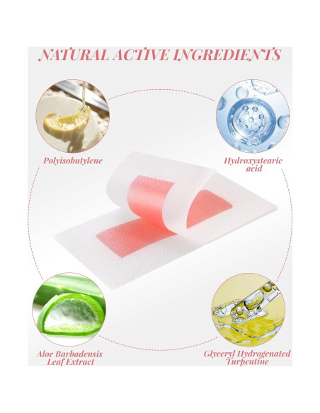 Tiras de Cera Facial OPOX 40 Piezas para Depilación Eficaz