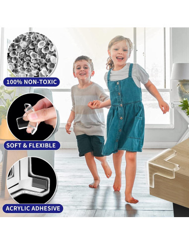 16 Protectores de Esquinas Transparentes YIIFELL para Bebés