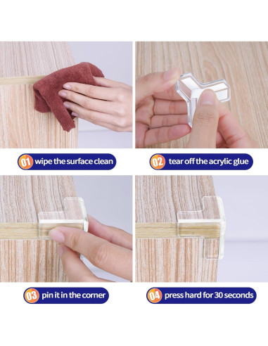 16 Protectores de Esquinas Transparentes YIIFELL para Bebés