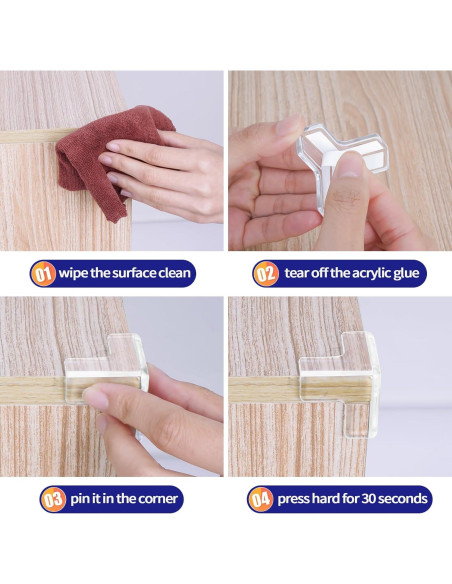 16 Protectores de Esquinas Transparentes YIIFELL para Bebés