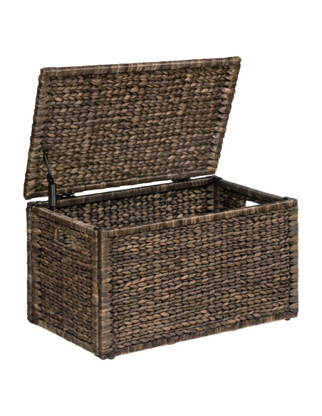 Baúl de Mimbre eHemco 76.2x44.5x44.5 cm Lavado Marrón
