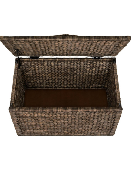 Baúl de Mimbre eHemco 76.2x44.5x44.5 cm Lavado Marrón