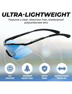 Gafas de Protección Tourna Specs Azul para Tenis y Golf 2