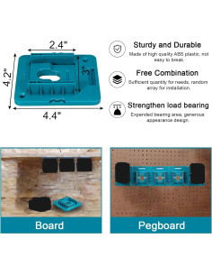 Soporte de Batería Makita 18V Montaje en Pared - Paquete de 10 2