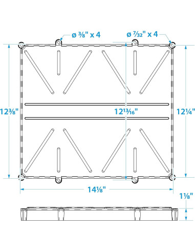 Bandeja Doble para Batería Seachoice 22046 con Correa