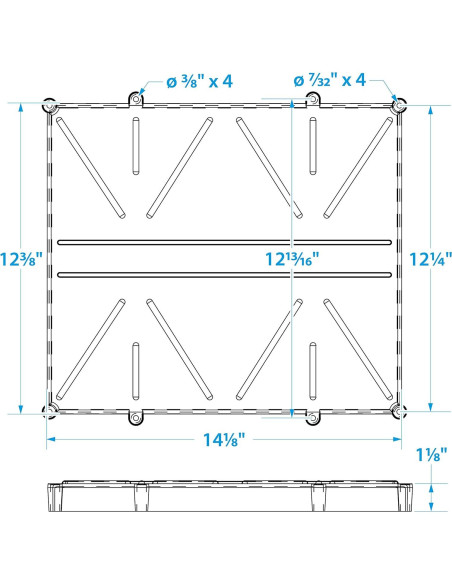 Bandeja Doble para Batería Seachoice 22046 con Correa