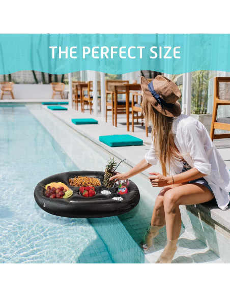 Soporte Inflable para Bebidas Flotante ZONETECH 53x71 cm