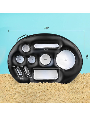 Soporte Inflable para Bebidas Flotante ZONETECH 53x71 cm