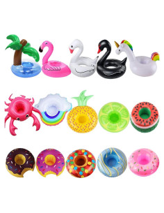 Soporte Inflable para Bebidas iShyan - 15 Flotadores Multicolor