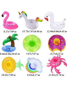 Soporte Inflable para Bebidas iShyan - 15 Flotadores Multicolor 2