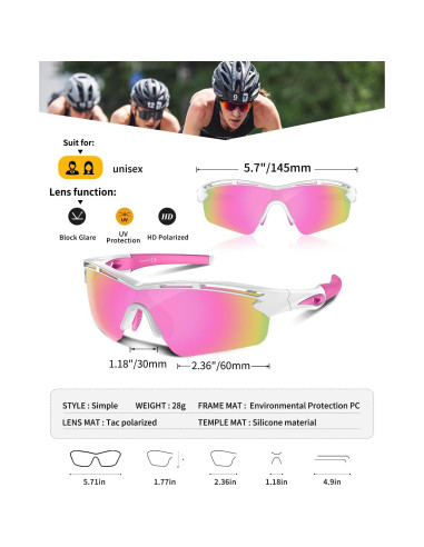 Gafas de sol deportivas Rosemal 7252 polarizadas UV400