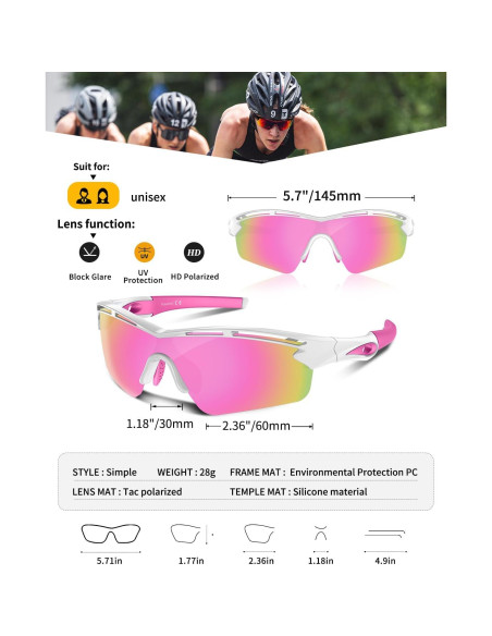Gafas de sol deportivas Rosemal 7252 polarizadas UV400
