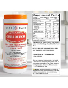 Geri-Mucil Polvo de Psyllium GeriCare 368.5g Sabor Naranja 2