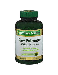 Cápsulas de Saw Palmetto Nature's Bounty 450 mg 250 unidades