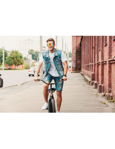 Gafas de Ciclismo FEISEDY UV400 Lentes Espejadas 168mm 2