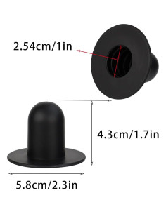 4 Tapones de Filtro para Bomba de Piscina Bilkeru - Negro 2
