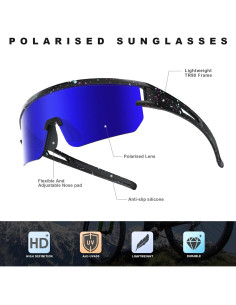 Gafas de Ciclismo BOLLFO Lentes Polarizadas UV 400 2