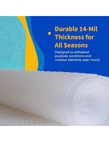 Manta Solar Rectangular Blue Wave 14 Mil 975x487 cm Clara