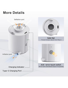 Bomba de aire portátil Motorenbau 1600mAh inflado rápido 2