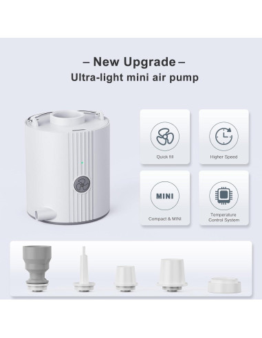 Bomba de aire portátil Motorenbau 1600mAh inflado rápido