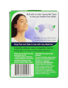 Tiras Nasales Breathe Right Extra Clear Piel Sensible 104 Unidades 2