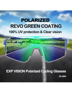 Gafas de Ciclismo Polarizadas TOP VISION EX9200 UV400 Verde 2