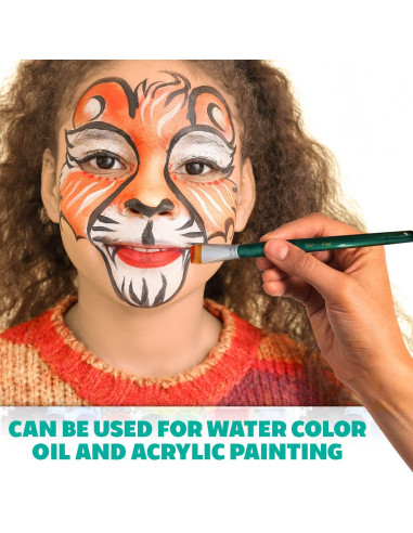 Pincel Plano para Pintura Facial Kraze FX 19 mm - Profesional