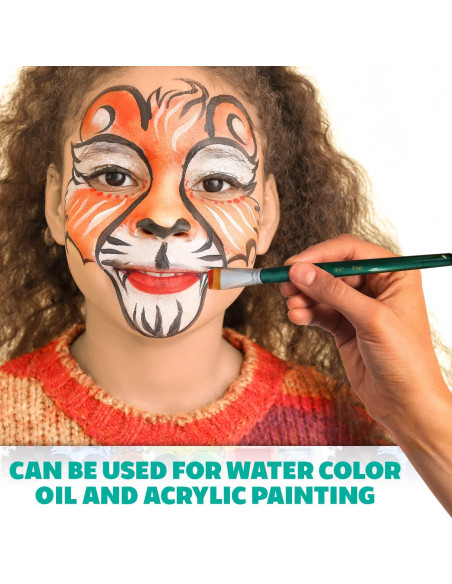 Pincel Plano para Pintura Facial Kraze FX 19 mm - Profesional