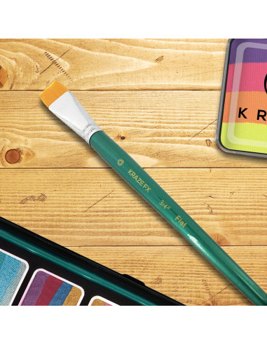 Pincel Plano para Pintura Facial Kraze FX 19 mm - Profesional