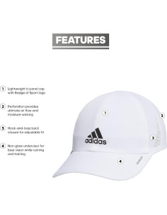 Gorra Superlite Adidas Hombre - Ligera, UPF 50, Ajustable 2