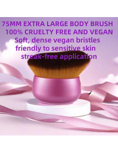 Brocha Kabuki Blend & Blur 75mm Rosa - Maquillaje Corporal y Autobronceador 2