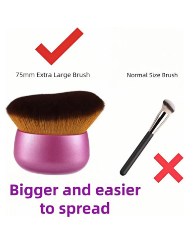 Brocha Kabuki Blend & Blur 75mm Rosa - Maquillaje Corporal y Autobronceador