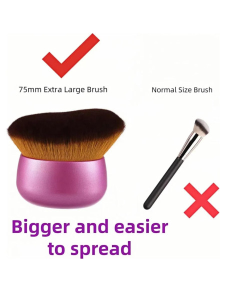 Brocha Kabuki Blend & Blur 75mm Rosa - Maquillaje Corporal y Autobronceador